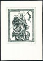 Vén Zoltán: Kisgaléria. 15 db jelzett rézkarc mappában. Sorszámozott, 061/150, 12x9,5 cm