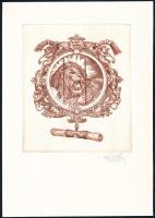 Vén Zoltán: Kisgaléria. 15 db jelzett rézkarc mappában. Sorszámozott, 061/150, 12x9,5 cm