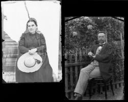 Nagy méretű üvegnegatívok 8 db 19x14 cm