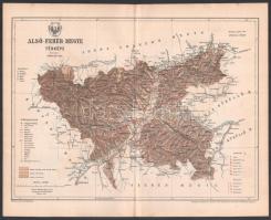 cca 1900-1940 46 db vegyes térkép, többségében a Pallas Nagy Lexikonából, néhány vármegye térképpel ...