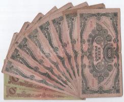 1945. 1000P (8x) + 10.000P (2x) mind "MNB"-s bélyeggel
T:III,III-