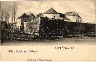 1902 Fogaras, Fagaras; Vár. A. Wazek kiadása / Schloss / Cetate / castle (EK)