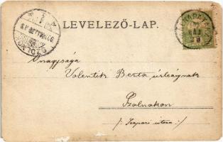 1903 Málnapatak, Málinec; Templom és lelkész lakás / church, vicarage. photo (EM)