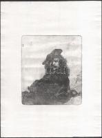 Jelzés nélkül, Rembrandt után: Önarckép. Rézkarc, papír. XX. sz. második fele. 20,5x18 cm