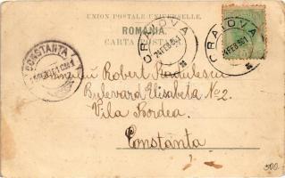 1901 Care cu Boi. Salutari din Romania / Román folklór, ökrösszekér / Romanian folklore, ox cart (EK...