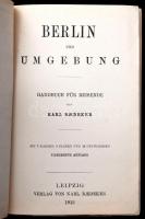 Karl Baedeker: Baedekers Berlin und Umgebung. Mit 5 Karten, 9 Plänen und 16 Grundrissen. Leipzig, 1912, Baedeker. Kiadói egészvászon kötés, kopottas állapotban.