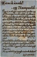 1922 Üdvözlet a Krampusztól. Kézzel rajzolt művészlap / hand-drawn and hand-made Krampus art postcar...