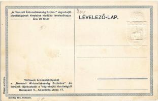 Nemzeti Áldozatkészség Szobra segélylap / WWI Austro-Hungarian K.u.K. military charity fund, golden ...