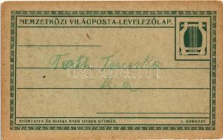 Nemzetközi Világposta-Levelezőlap. Nyomtatta és Kiadja Kner Izidor Gyomán. 3. sorozat / Hungarian ar...