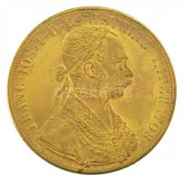Ausztria 1915. 4D "Ferenc József" aranyozott fém replika T:1- Austria 1915. 4 Ducat "...