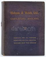 cca 1930-1940 Hickson & Welch Ltd. Castleford angol cérnafesték-gyár mintakatalógusa, sok termékmintával, korának megfelelő állapotban