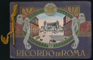cca 1900 Ricordo di Roma, színes képekkel városképes album