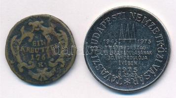 Vegyes: 1761K 1kr Cu "Mária Terézia" + 1975. "Hungexpo / Budapesti Tavaszi Nemzetközi...