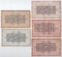 1946. 100.000AP (3xklf) sorszámmal, vízjeles és sima papír + 500.000AP (2xklf) sima és vízjeles papí...