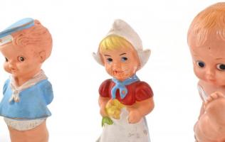 5 db régi gumibaba 12 cm-ig