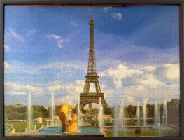 Eiffel torony nagy méretű puzzle kirakva, keretben 50x70 cm