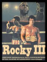 cca 1985 Rocky III. film poszter üvegezett keretben