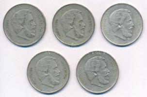 1947. 5Ft Ag "Kossuth" (5x) T:2,2- patina Adamo F8.1