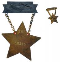 ~1950. "Szakma kiváló dolgozója - Gépipar" Rákosi-címeres zománcozott kitüntetés hátlapon ...