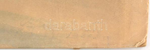 Basch Edit (1895-1980): Táj, 1930as évek (1935?). Akvarell, papír, kartonra kasírozva, jelezve jobbr...