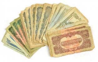 1944. 1P + 2P (7x) + 10P (5x) + 20P (17x) + 50P (12x) + 100P (5x) "Vöröshadsereg Parancsnoksága...