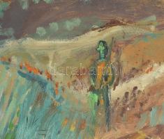 Marosán Gyula (1915-2003): Zebegény. Olaj, karton. Jelezve jobbra lent. Vetemedett. Apró sérülésekke...