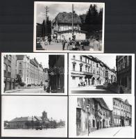 10 db fénykép felvidéki településekről, 9×14 cm