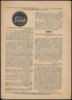 1941 A Magyar Izraelita Hitközség Tisztviselők Lapja, zsidó lap III. évfolyamának 11. száma, 4p