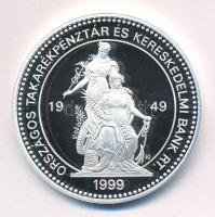 Kósa István (1953-) 1999. "50 éves az OTP Bank Rt." Ag emlékérem (31,11g/0.999/42,5mm) T:P...