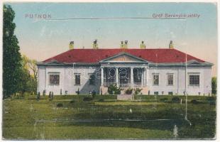 1923 Putnok, Gróf Serényi kastély. leporellólap 10 képpel (közte vasútállomás, Hungária gőzmalom, stb.) (EK)