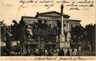 1905 Győr, Széchenyi tér, Győri Lloyd, piac. Röszler Károly kiadása (Rb)