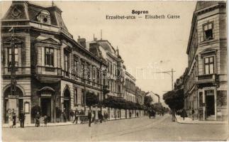 1922 Sopron, Erzsébet utca, Róth üzlete. Piri Dániel kiadása