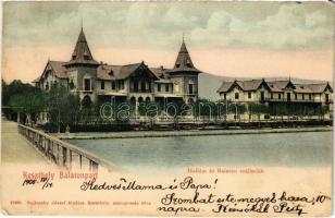 1905 Keszthely, Balaton-part, Hullám és Balaton szállodák. Sujánszky József kiadása (b)