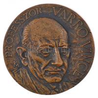 Kalmár Márton (1946-) ~1988. Professzor Varró Vince egyoldalas, öntött bronz emlékérem (91mm) T:1