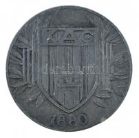 ~1930-1940. "KAC (Kolozsvári Atlétikai Club) - 1880" kétoldalas fém emlékérem (54mm) T:2 p...