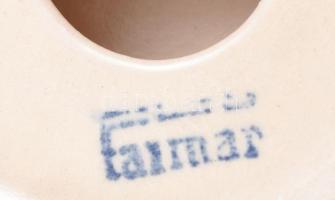 Faimar román porcelán pingvin figura. Jelzett, mázrepedésekkel, m: 17 cm