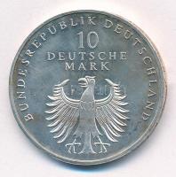 Németország 1998F 10M Ag "50 éves a Német Márka" T:1- patina Germany 1998F 10 Mark Ag &quo...
