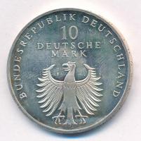 Németország 1998F 10M Ag "50 éves a Német Márka" T:1- patina 
Germany 1998F 10 Mark Ag &q...