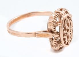 14K arany (Au) gyűrű, jelzett, nettó: 4,5 g, méret: 57