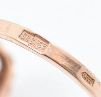 14K arany (Au) gyűrű, jelzett, nettó: 4,5 g, méret: 57