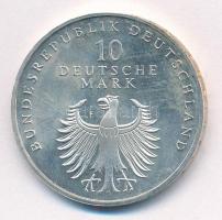 Németország 1998F 10M Ag "50 éves a Német Márka" T:1- patina, kis ph
Germany 1998F 10 Mar...