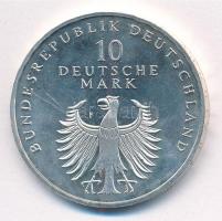 Németország 1998F 10M Ag "50 éves a Német Márka" T:1- kis patina
Germany 1998F 10 Mark Ag...