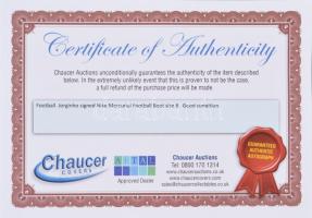 Jorginho (Jorge Luiz Frello Filho, 1991- ) brazil származású olasz labdarúgó által dedikált Nike Mer...