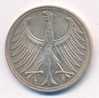 Német Szövetségi Köztársaság 1971F 5M Ag T:2 ph
Federal Republic Germany 1971F 5 Mark Ag C:XF edge ...