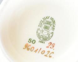 Zsolnay pillangó mintás porcelán váza, kézzel festett, jelzett. hibátlan, m: 25 cm