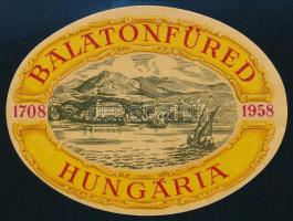 Balatonfüred 1958 bőröndcímke