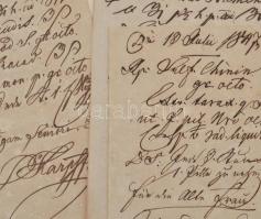 1859 Győr, kézzel írt gyógyszertári receptek, 14 db