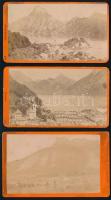 cca 1880 Ausztriai tájképek (Ebensee, Traukirchen, Schafberg, Altaussee, stb.), + Osnabrück, Németor...