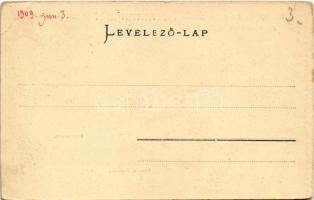 1909 Nagyszeben, Hermannstadt, Sibiu; Rathaus, Unter'm Rathaus, Marienturm / Városháza, Mária-t...