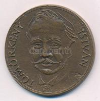 Fritz Mihály (1947-) DN "Tömörkény István" egyoldalas bronz emlékérem (53mm) T:1- kis patina